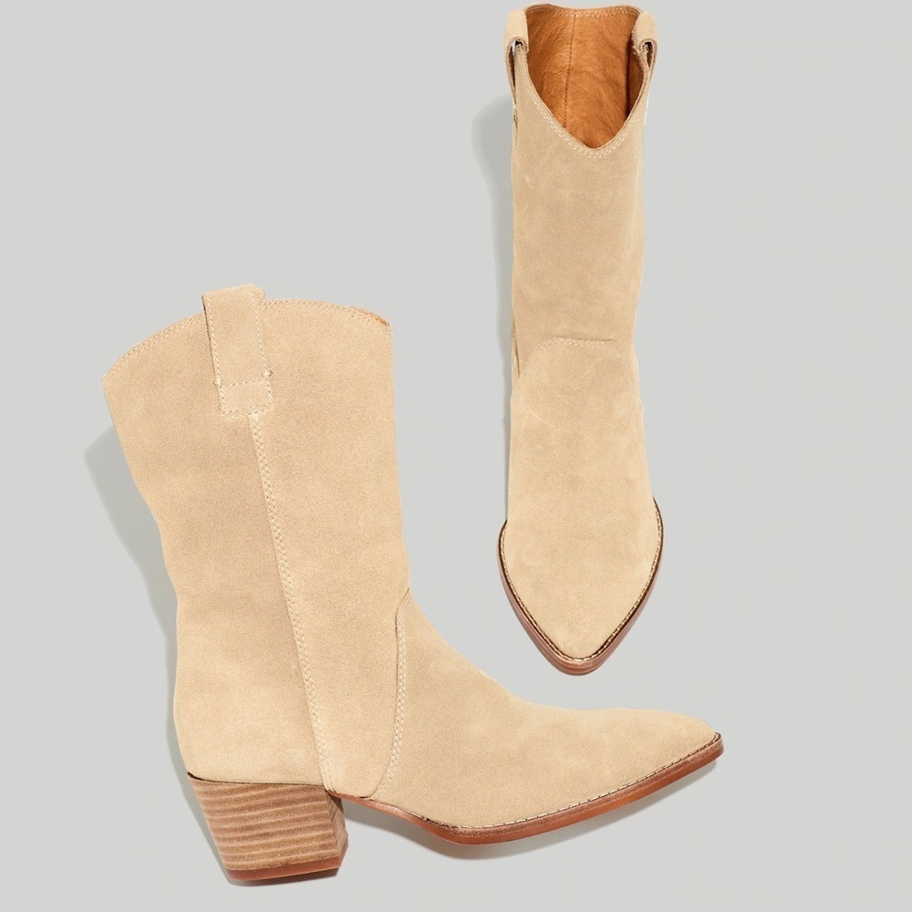 J Crew The Cassity Tall Western Boot in Suede NG673
